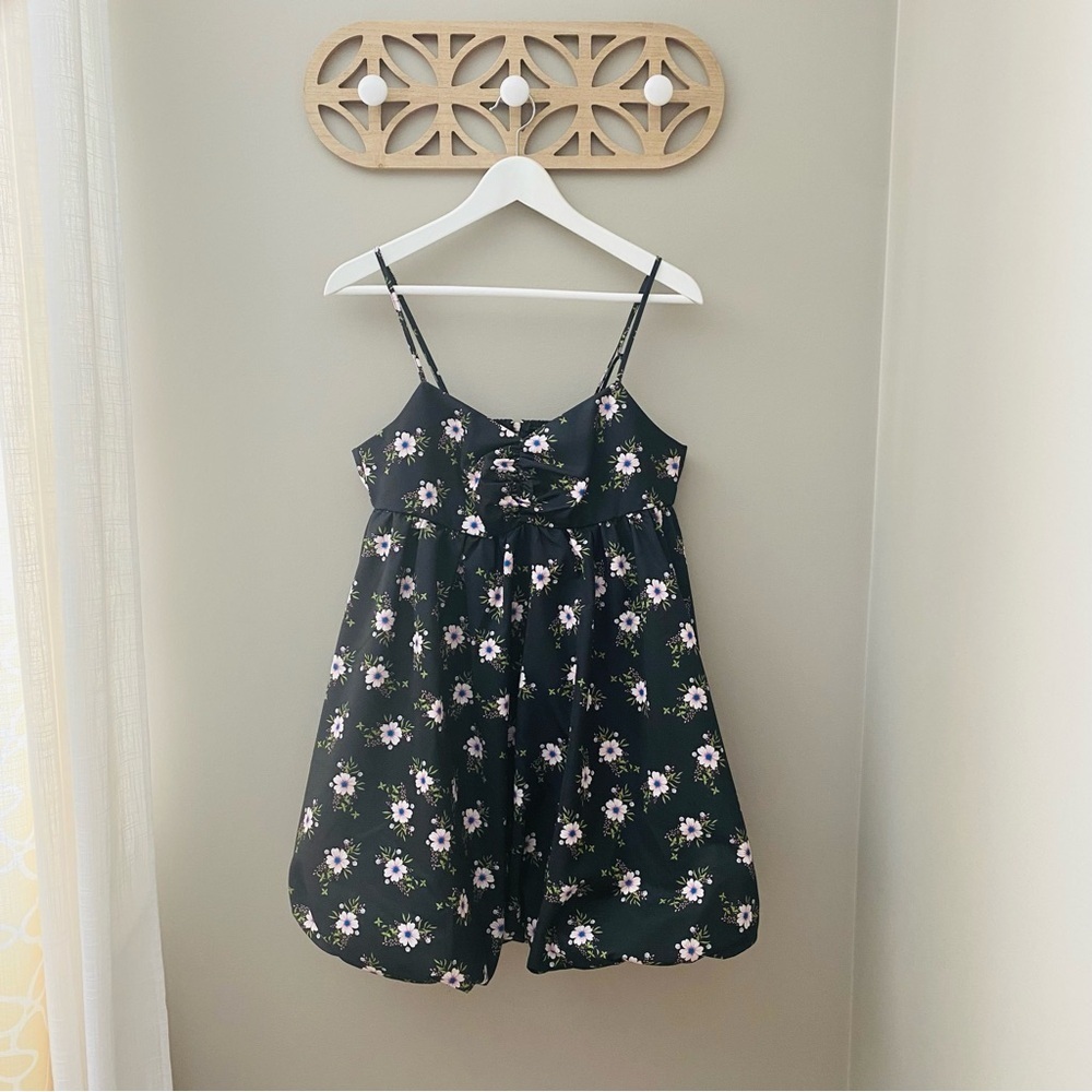 Free People Bubble Mini Dress Black Sz Medium - Picture 3 of 11